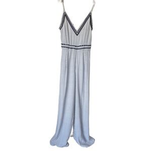 Japna Pinstripe V-neck Jumpsuit - Sz XS